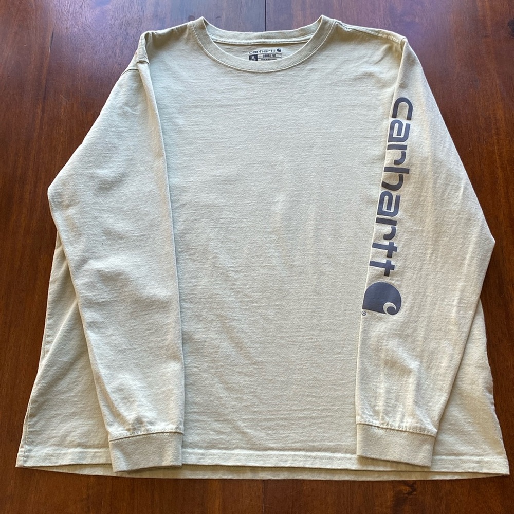 Carhartt Light Green Loose Fit Long Sleeve T-Shirt Size XL